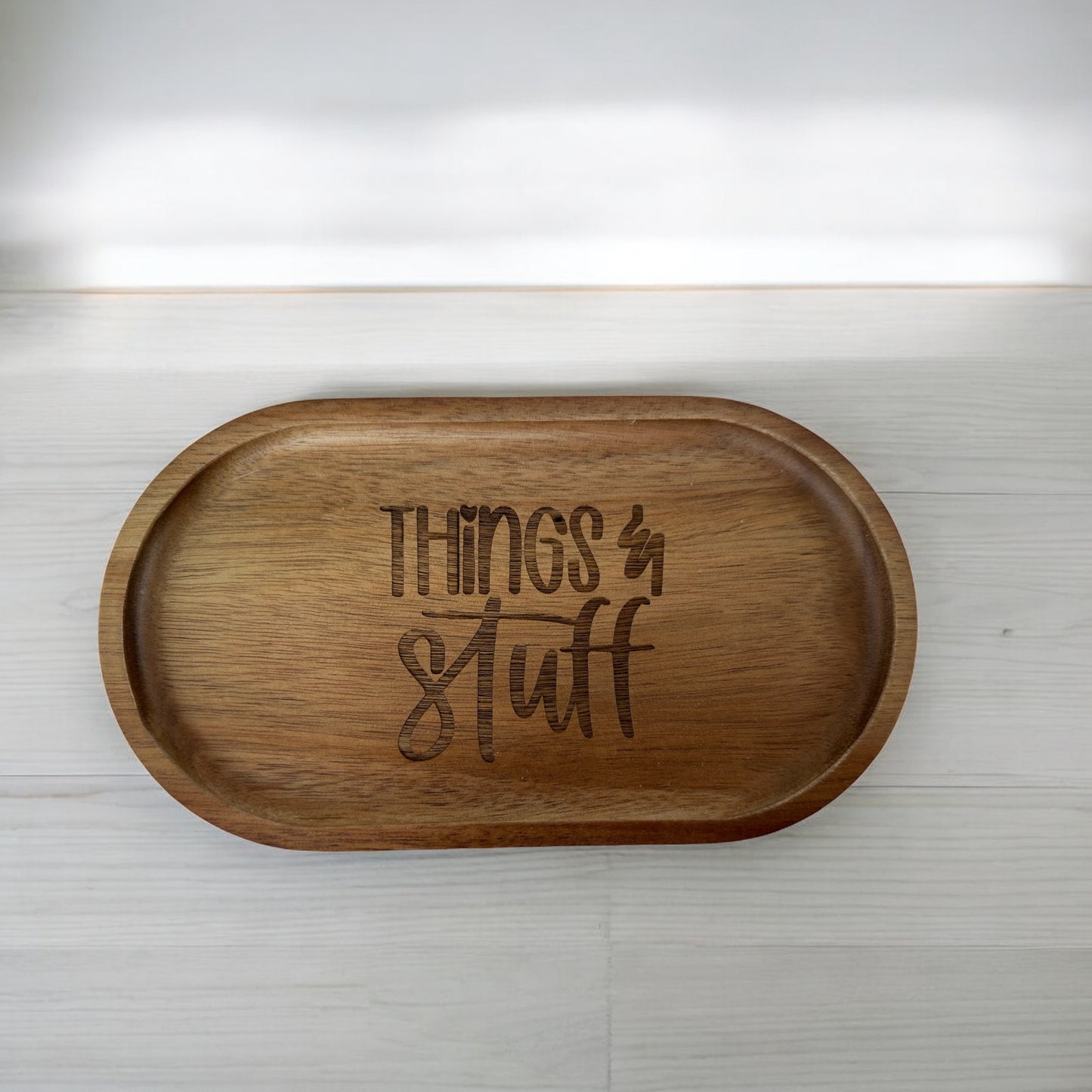 Things and stuff Wooden Tray