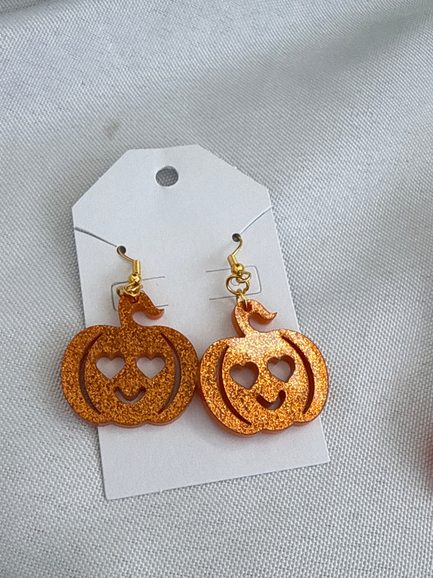 Heart eye pumpkin Earrings