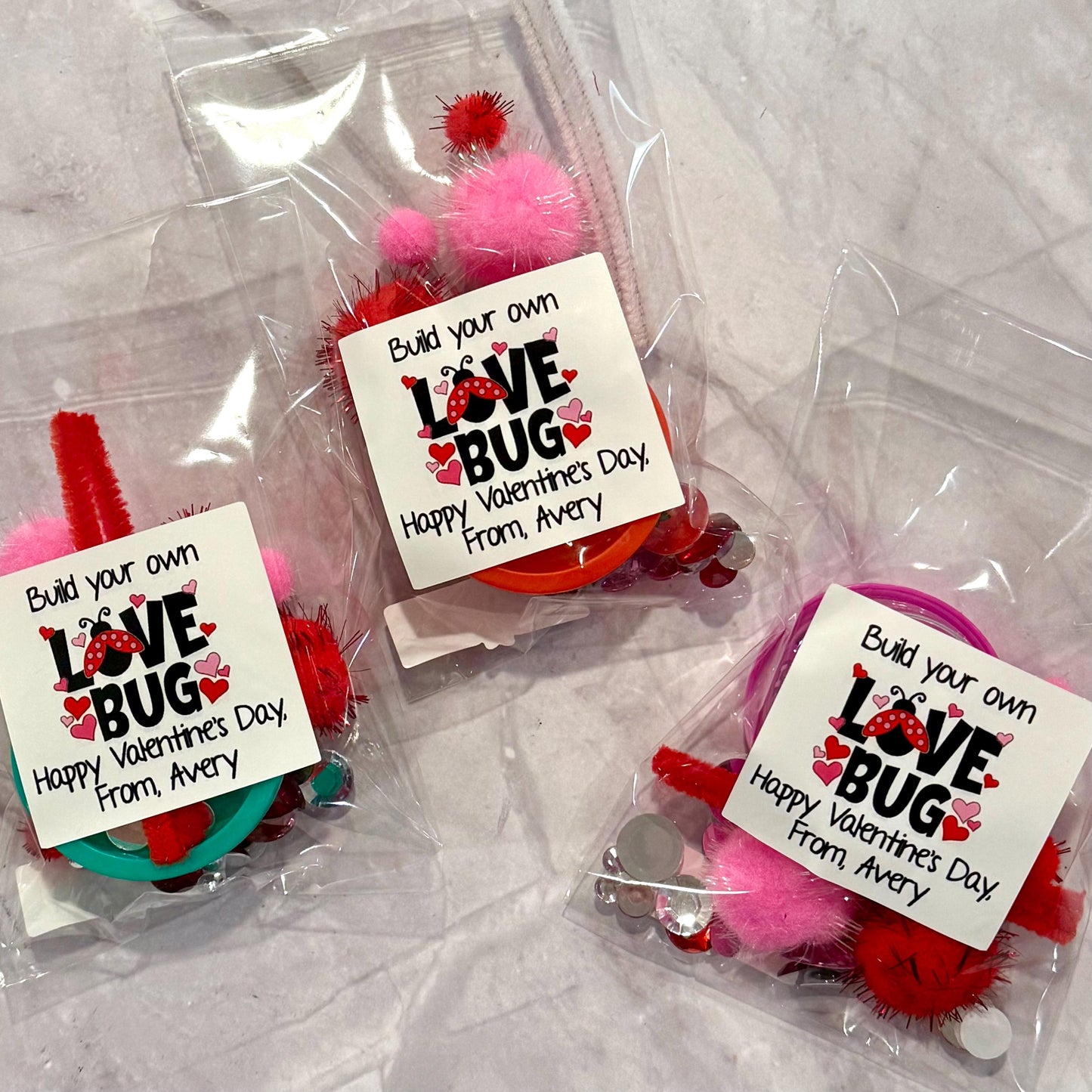 Build a love bug Valentine