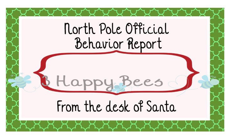 Elf notes & behavior report printable cards | Kids Christmas printables | Personalized notes template