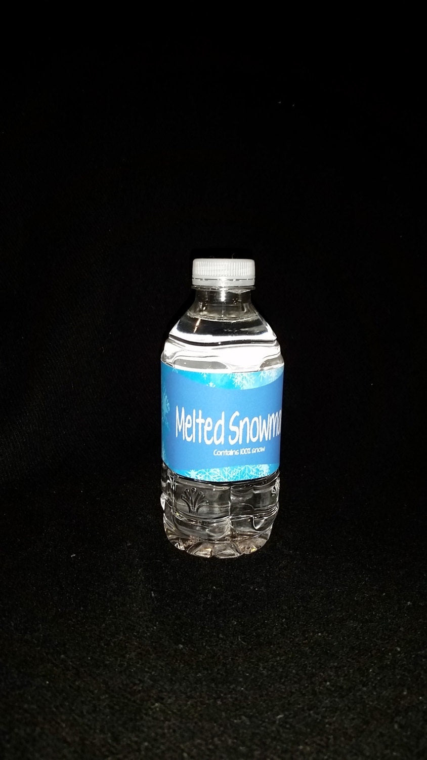 Melted Snowman Printable Water Bottle Label