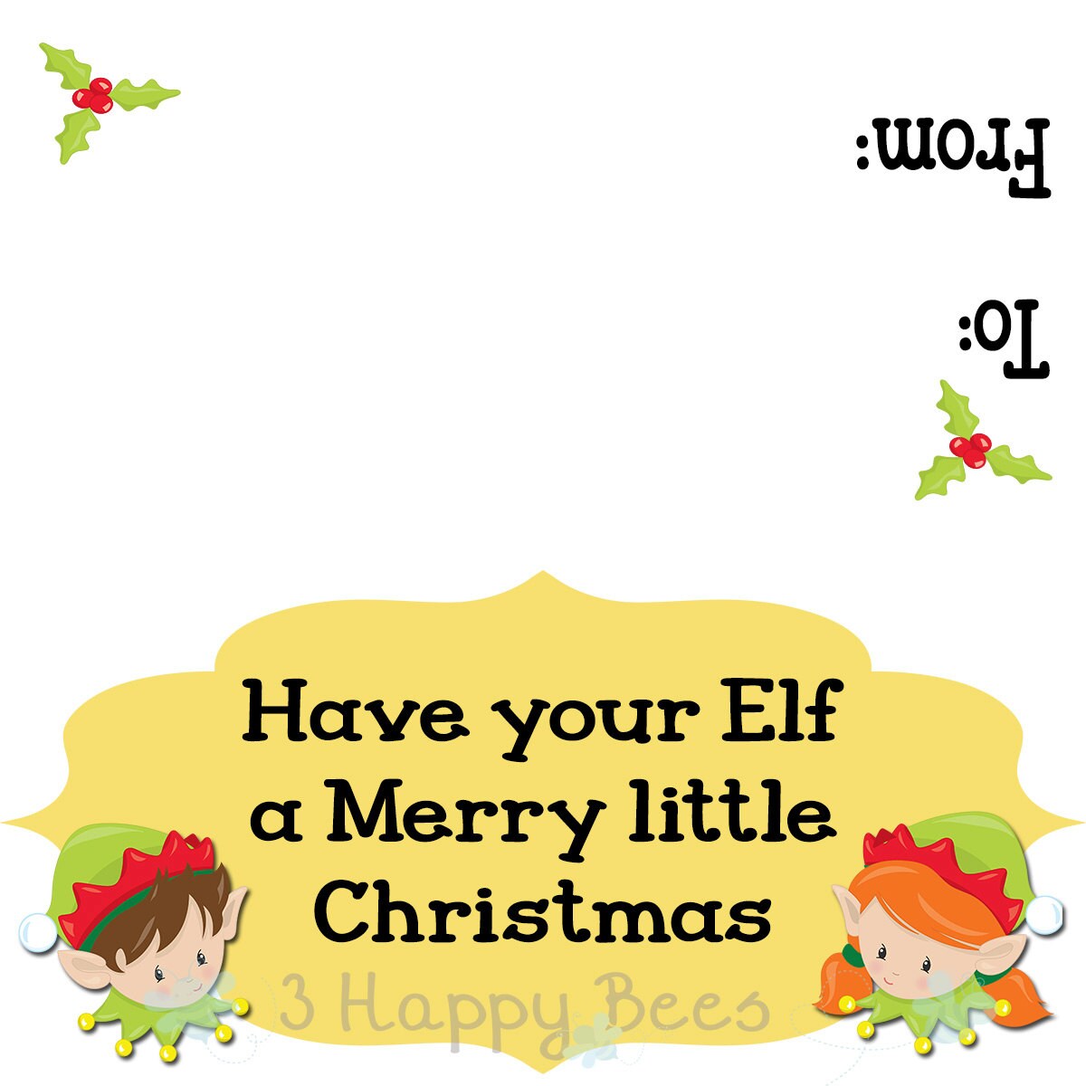 Have your elf a merry little Christmas treat topper