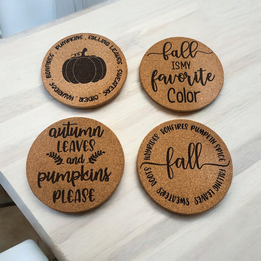 Fall Cork Coasters