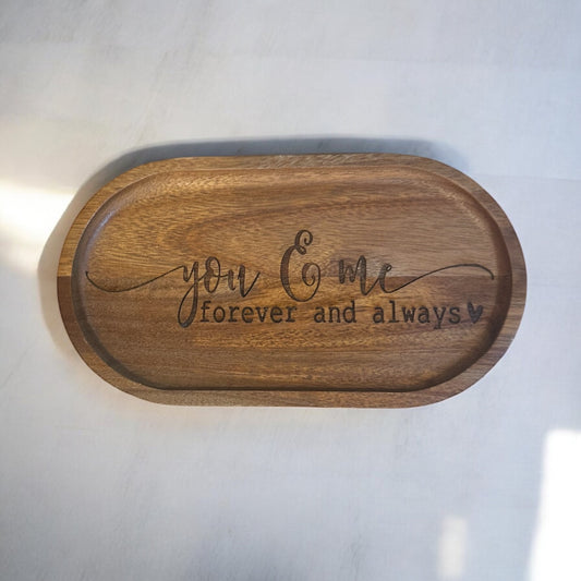 Small You & Me Forever and Always Wooden Tray