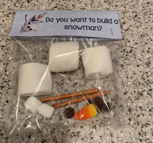 Do you want to build a snowman Treat Topper