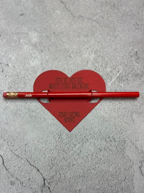 Valentines pencils