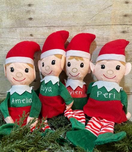 Custom Christmas Elf for girl or boy | Stuffed Elf with name | First Christmas baby toys