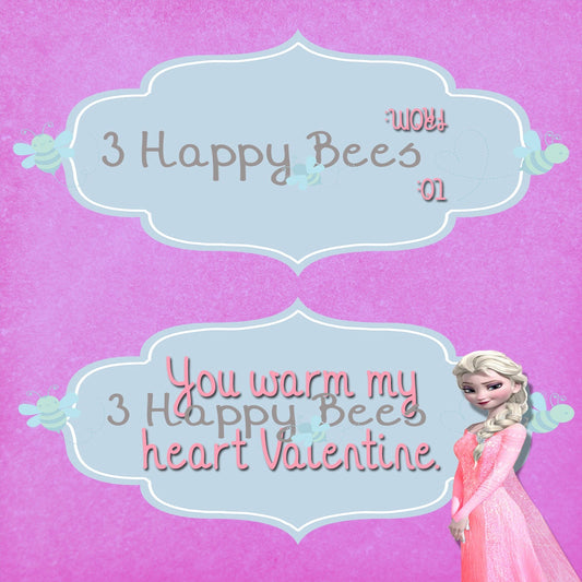 Elsa Valentine Treat Bag Topper DIY Printable