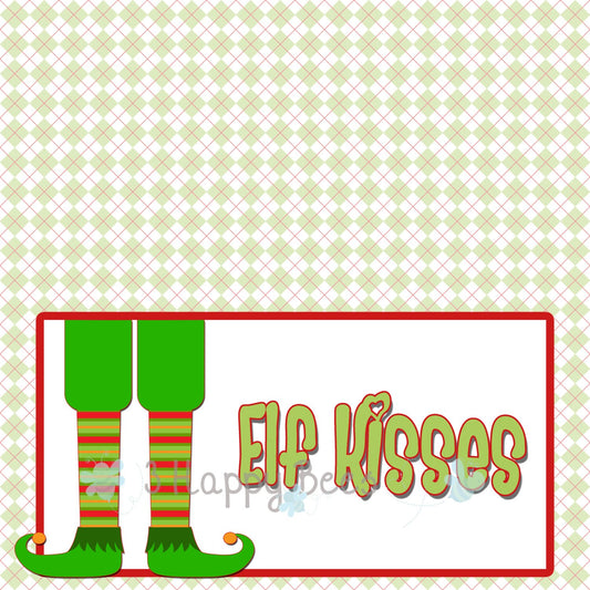 Elf Kisses Treat Bag Topper DIY Printable